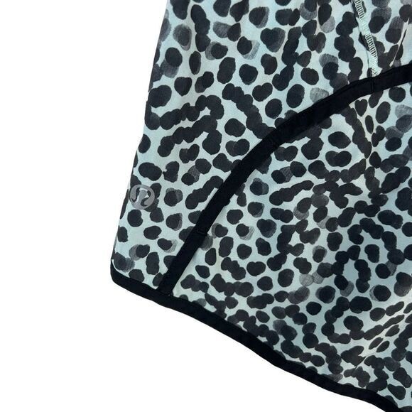 Lululemon Run: Speed Short *Block-It Pocket Ace Spot Tranquil Blue Black size 4 - Picture 11 of 13